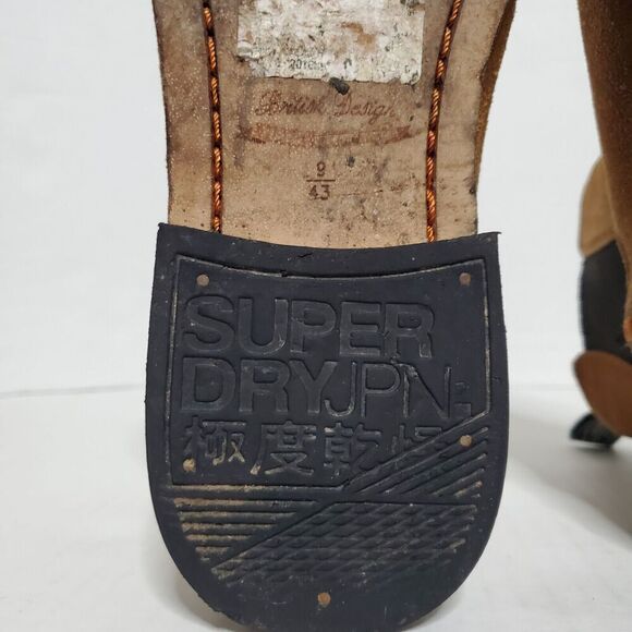 Superdry Tan Suede Chelsea Boots Size 10 Pull On Stretch Mens - Picture 16 of 16